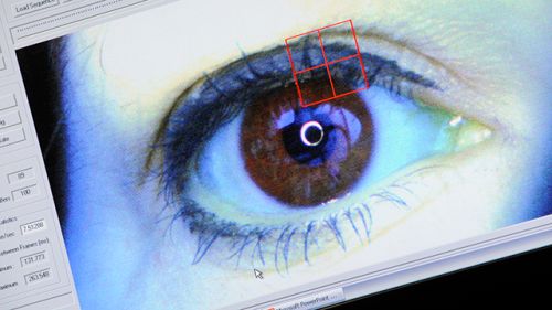 Computer-enhanced image of an eye