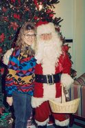 Student with Santa Claus