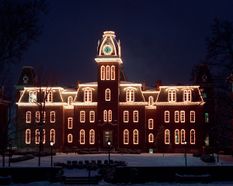 Woodburn Hall with lights