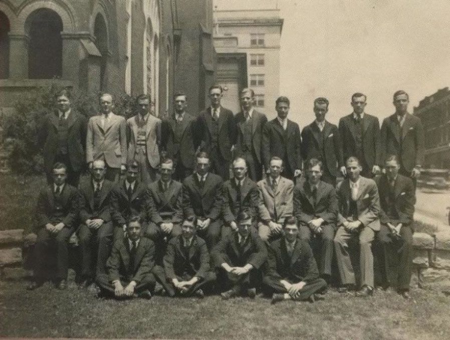 group photo of Pi Kappa Phi members in 1930