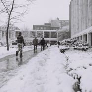 Students walking in front of Mountainlair